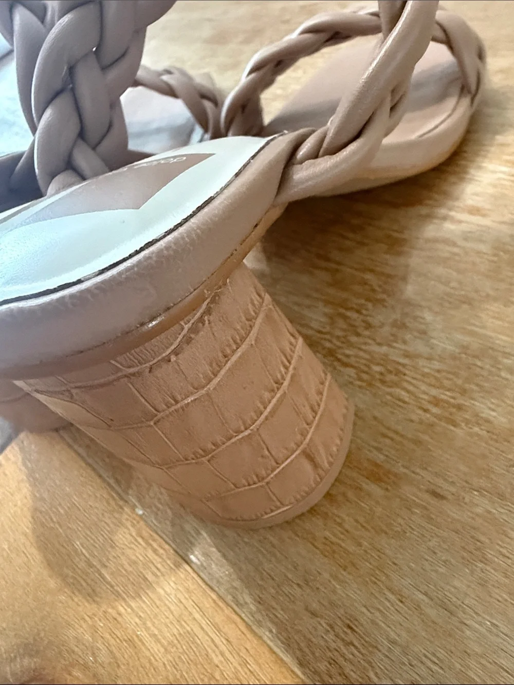 Dolce Vita Paily Braided Block Heel Sandals - Cafe Stella Sz 7.5
